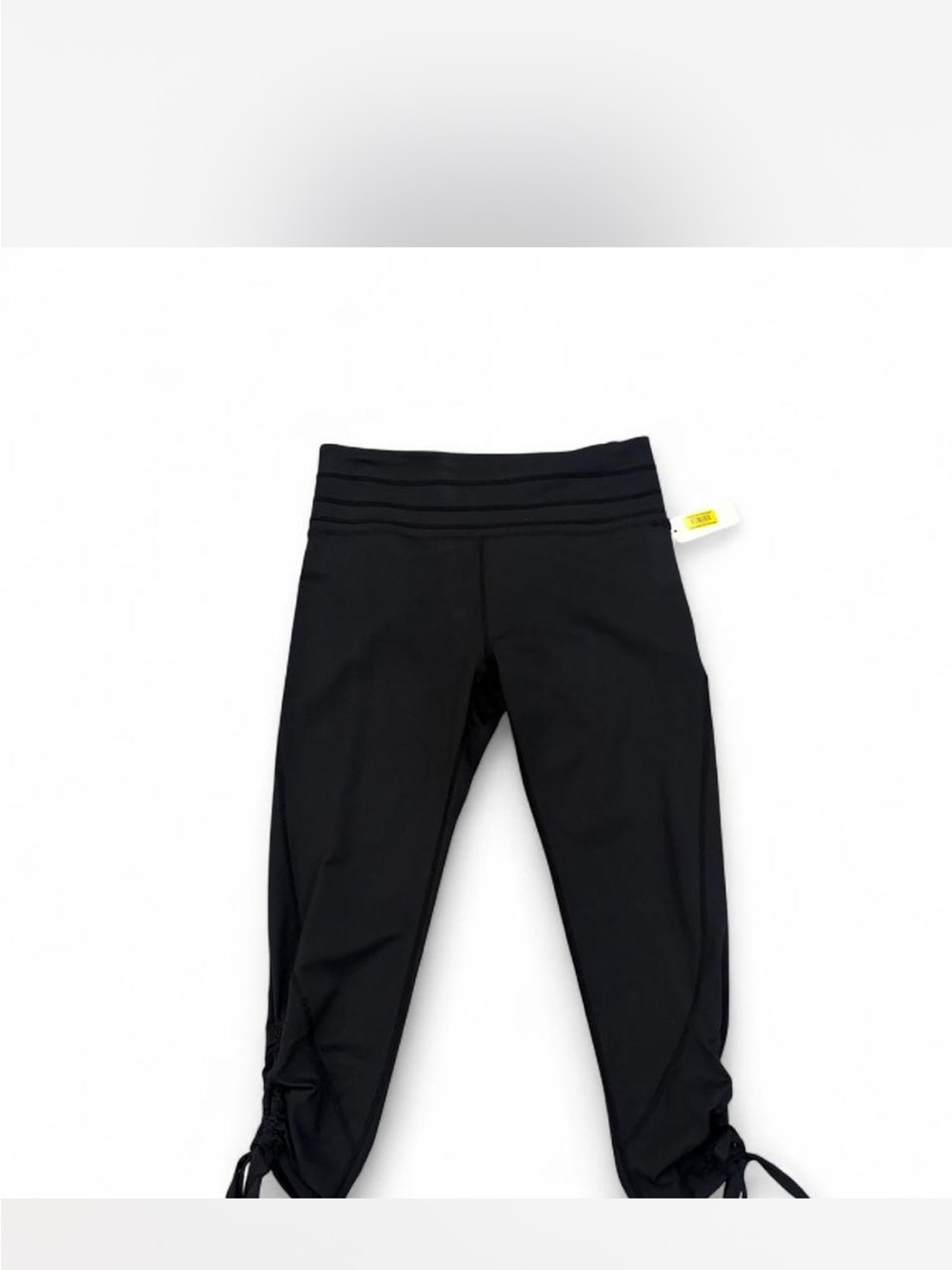 FP Movement athletica Black Capri Leggings with Drawstring Hem